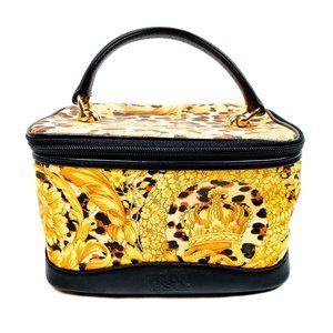 Gianni VERSACE Train Bag Yellow Vintage. PRELOVED RUBBING & CREASING